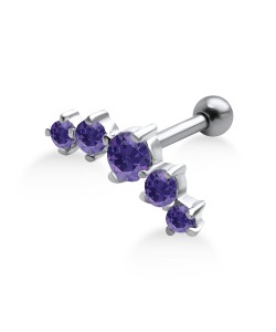 Amethyst Stones Helix Ear Piercing TIP-252-AM